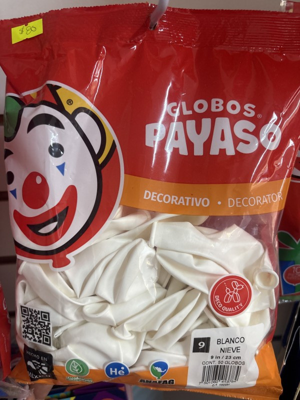 Globo blanco 50 pz